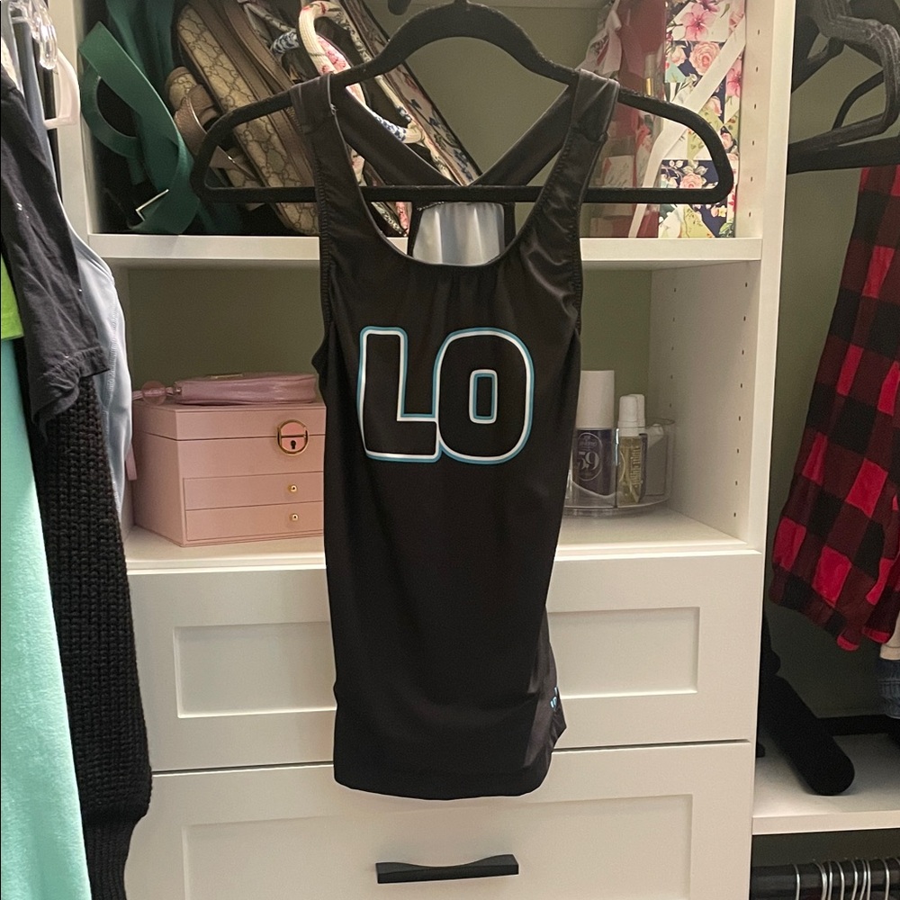 Black Tank Top with Blue LO Logo